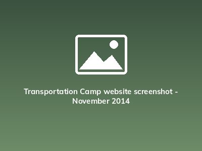 Transportation Camp website screenshot - November 2014