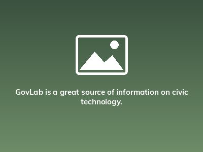 GovLab is a great source of information on civic technology.