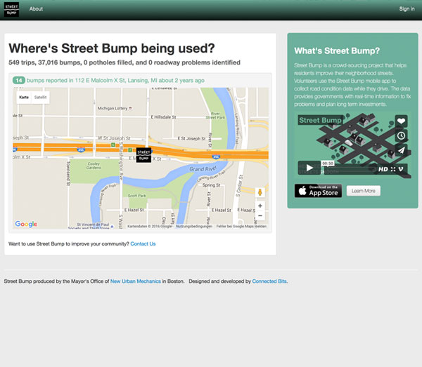 Street Bump from City of Boston