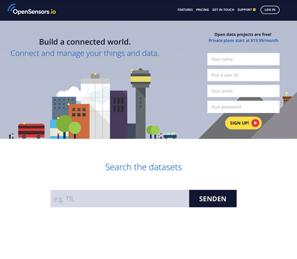 Screenshot: OpenSensors