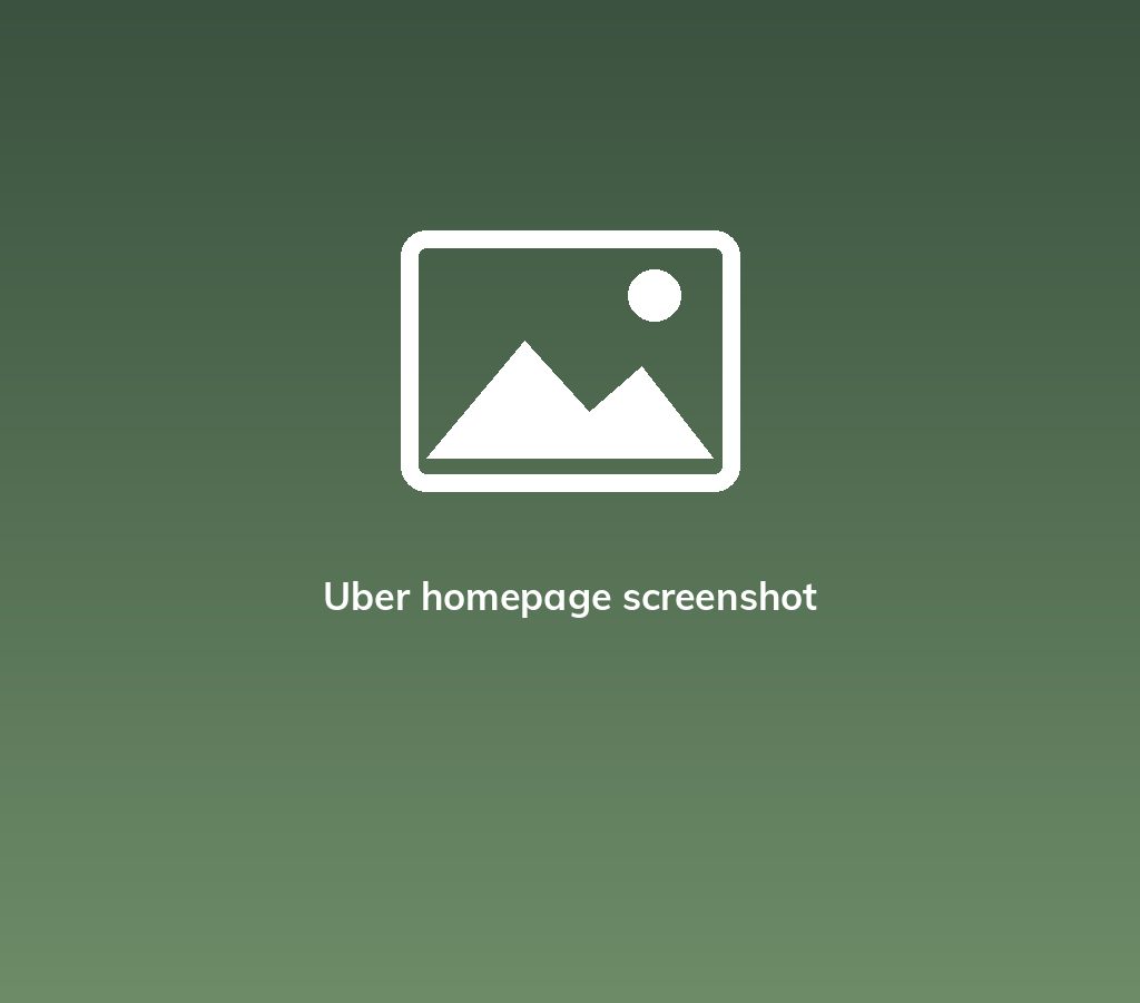 Uber homepage screenshot