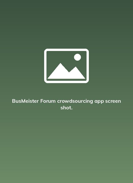 BusMeister Forum crowdsourcing app screen shot.