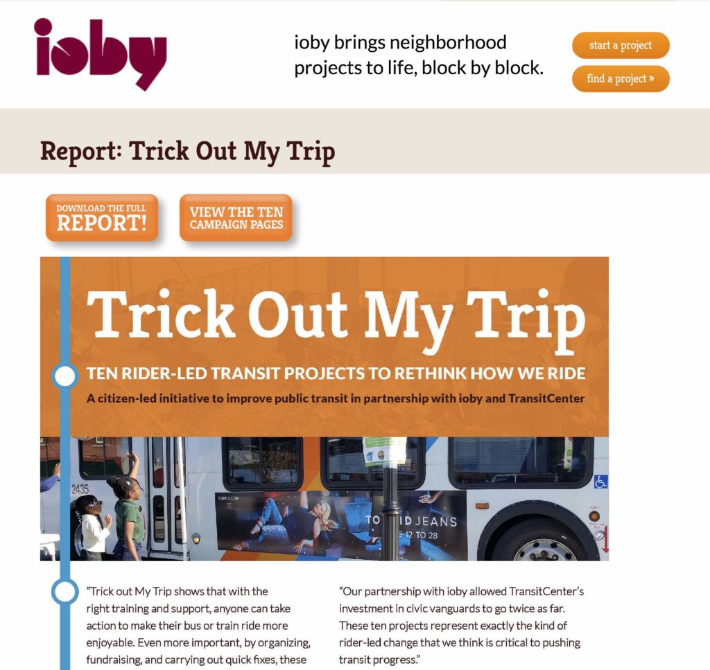 ioby Transit Center Trick Out My Trip Report