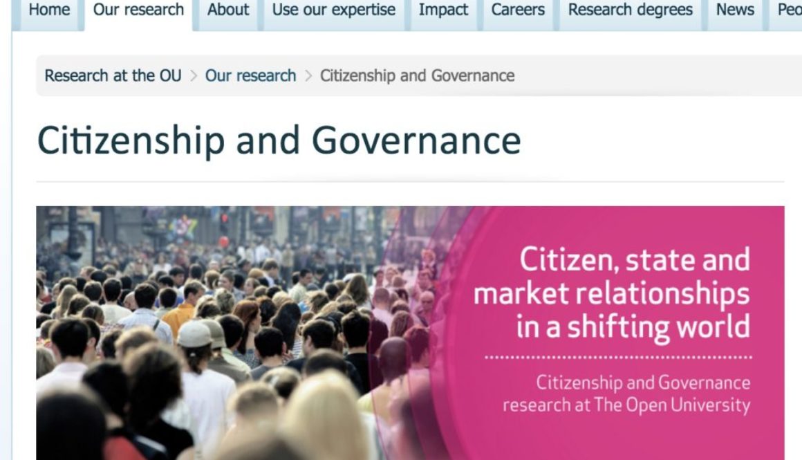 Open University website screenshot.