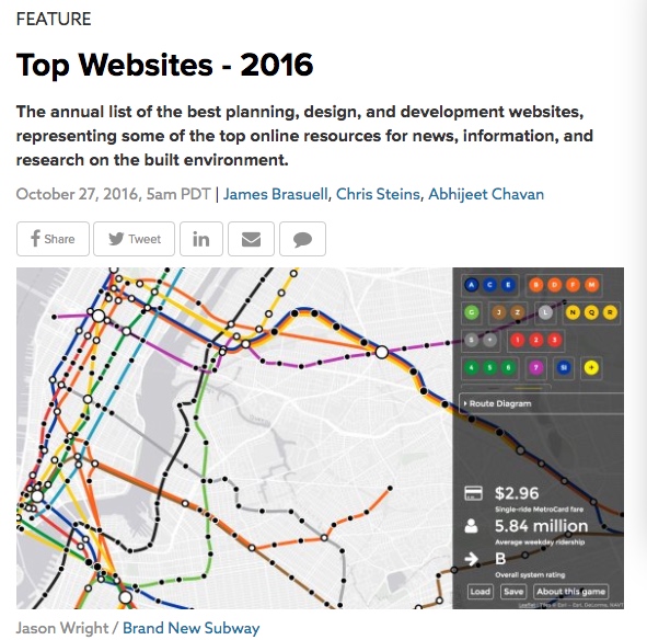 Planetizen Best Websites 2016 - screenshot