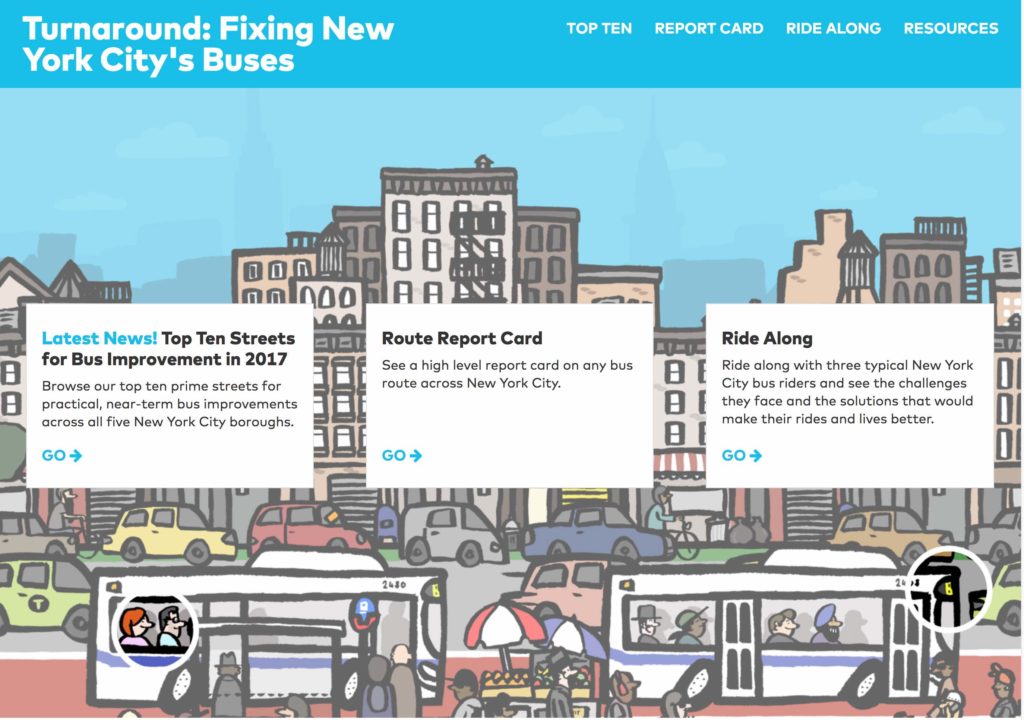 Screenshot: Turnaround campaign from Transit Center NY