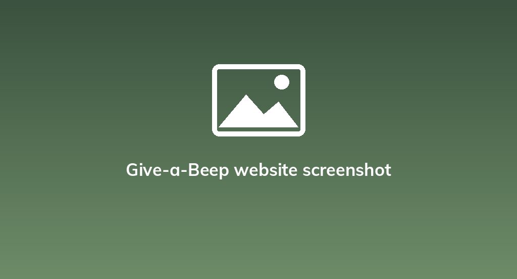 Give-a-Beep website screenshot